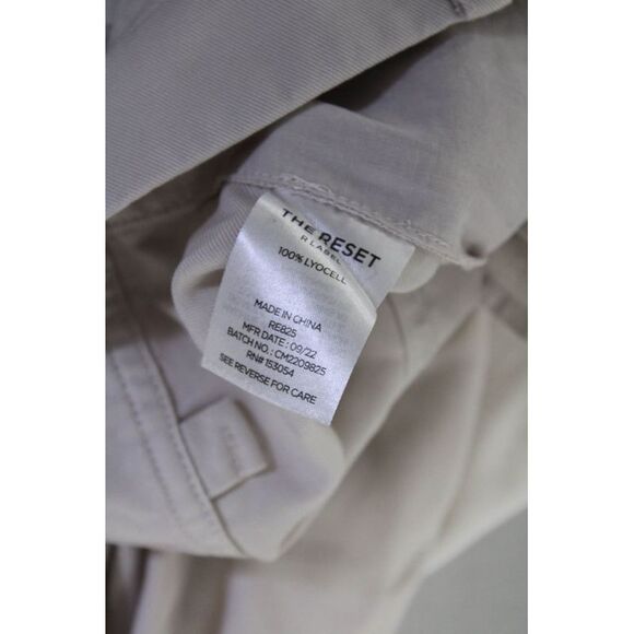 R Label The Reset Womens Pleated High-Rise Straight Leg Pants Beige Size XL - Picture 5 of 6